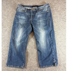 Rock & Republic Roskilde Capri Jeans Women Size 10 Blue Denim Cropped Streetwear
